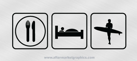 Eat Sleep Surf Decal 01